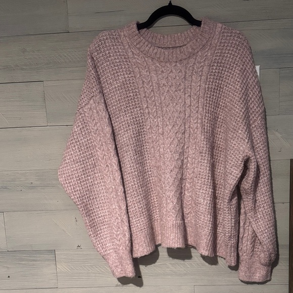 LC Lauren Conrad Blush Cable Knit Sweater - Picture 2 of 8